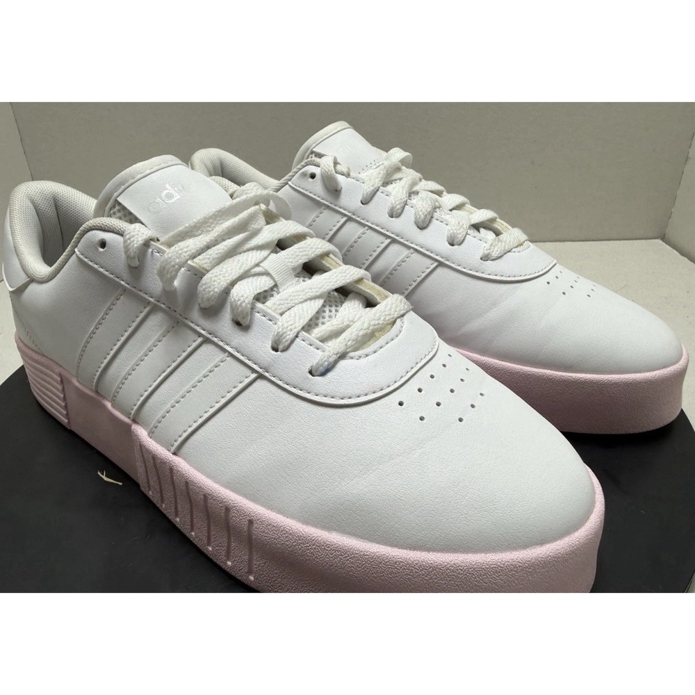 adidas Women's PGS 789005 Size 10 White & Pink Sneakers excellent Condition